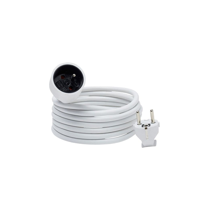 16A 1-Gang Unswitched  Extension Lead White 3m