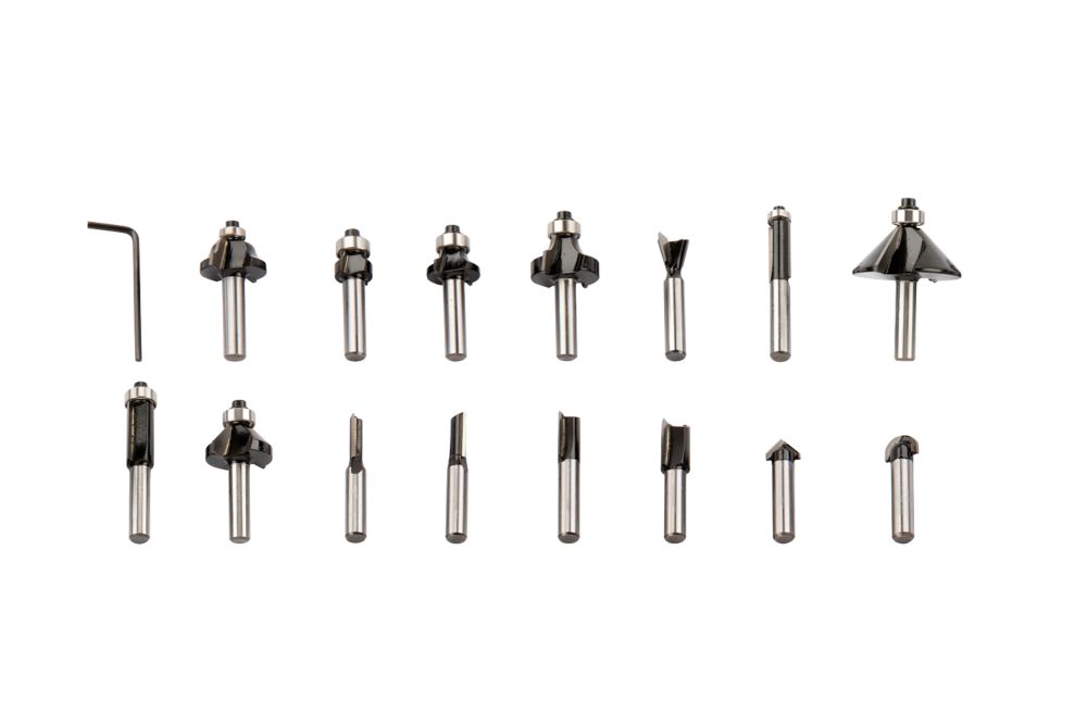 8mm Shank Router Cutter Set 15 Pack — Screwfix EU