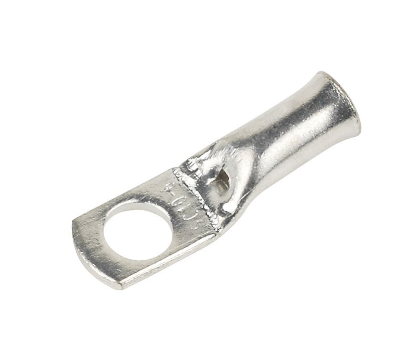 Terminal tubular de cobre con anillo metálico no aislado, 6 mm, pack de 10