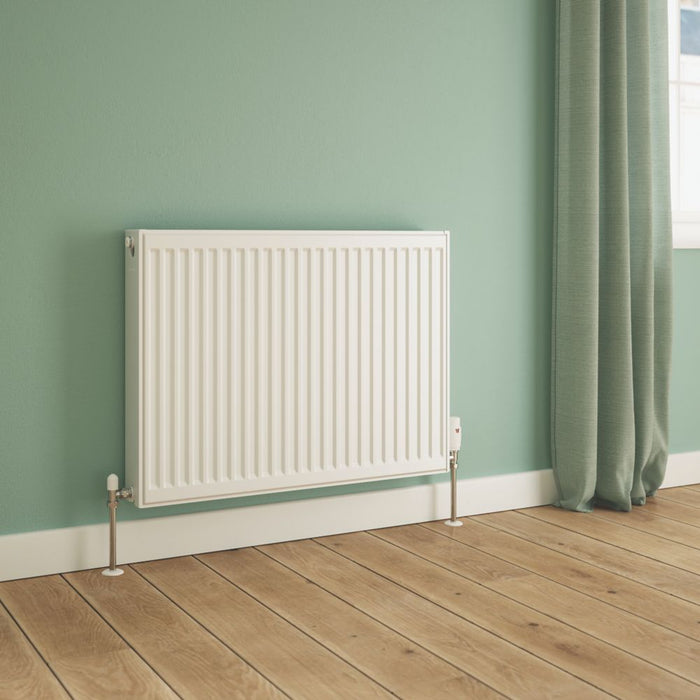 Radiateur eau chaude à double panneau Flomasta type 22 600 x 800mm blanc