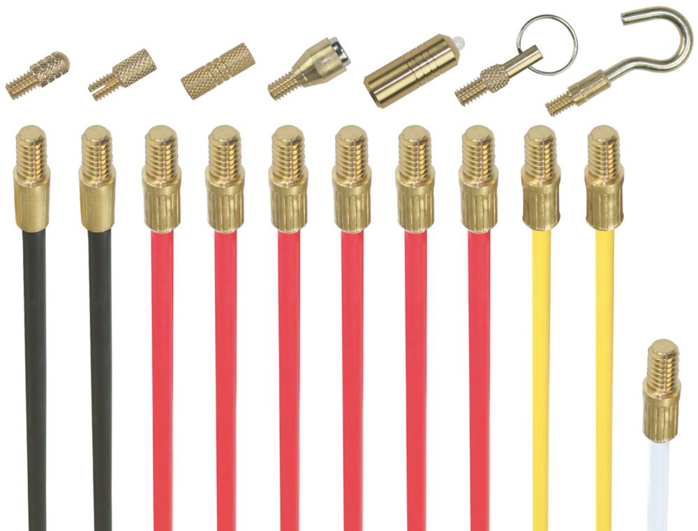 Super Rod Deluxe Set Cable Rods 10m 18 Pack — Screwfix EU