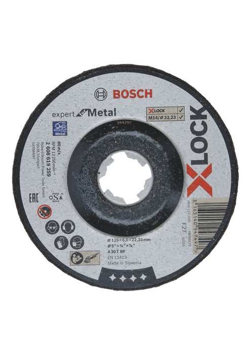 Disque de meulage du métal Expert Bosch 5" (125mm) x 6 x 22,23mm