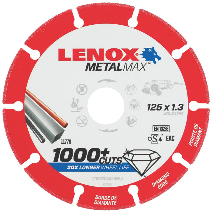 Lenox, disco de corte de diamante para metales Metalmax de 125 x 22,2 mm