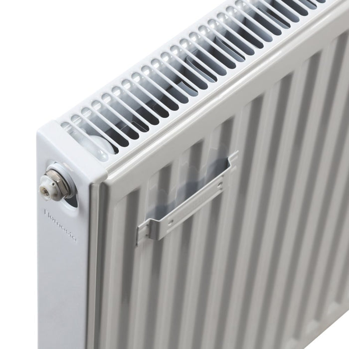 Radiateur eau chaude à double panneau plus Flomasta type 21 400 x 1000mm blanc