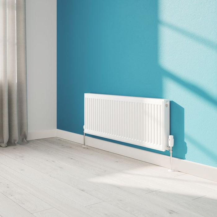 Radiateur eau chaude à double panneau plus Flomasta type 21 400 x 1000mm blanc