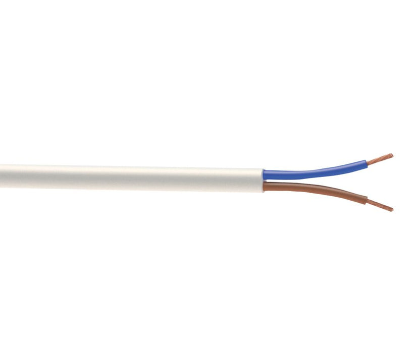 Câble souple H05VV-F 2x1,5mm2 blanc - Touret de 50m