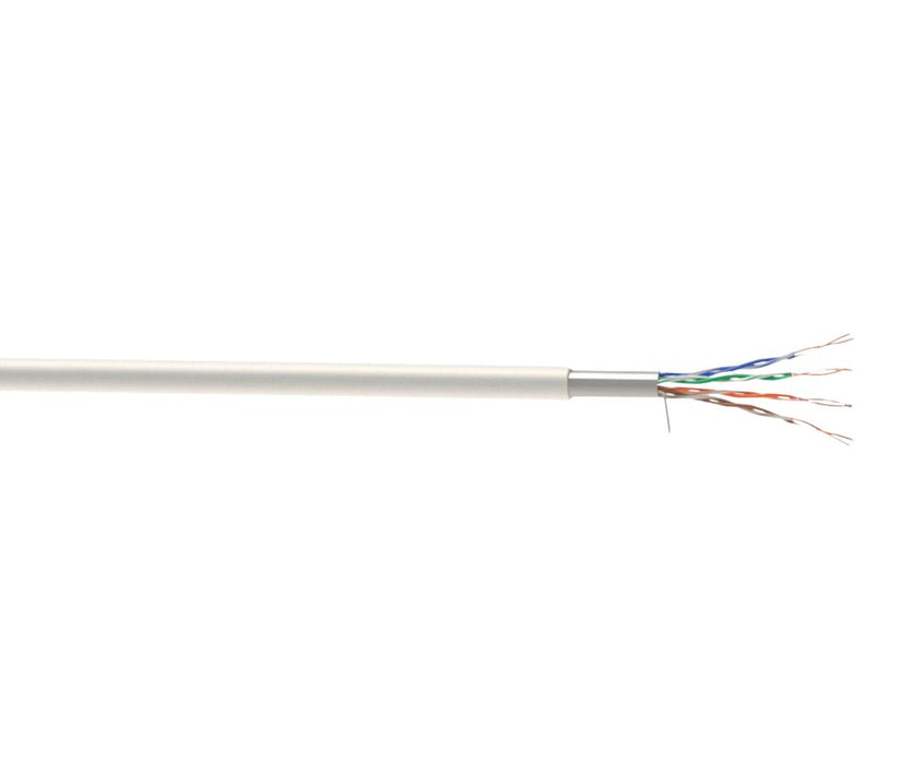 Time - Cable Ethernet sin apantallar Cat 5e gris, 4 pares y 8 conductores, rollo de 100 m