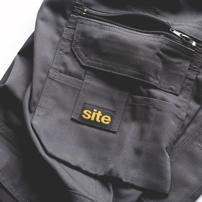 Site Jackal Work Trousers Grey  Black 30" W 32" L