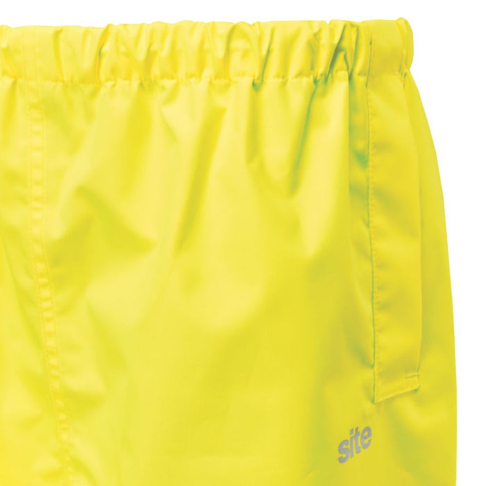 Site Huske Hi-Vis Over Trousers Elasticated Waist Yellow X Large 27" W 45" L