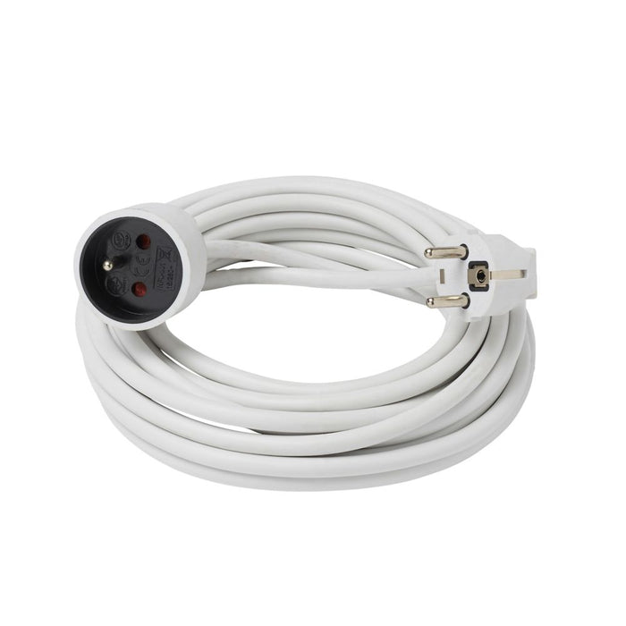 16A 1-Gang Unswitched  Extension Lead White 10m