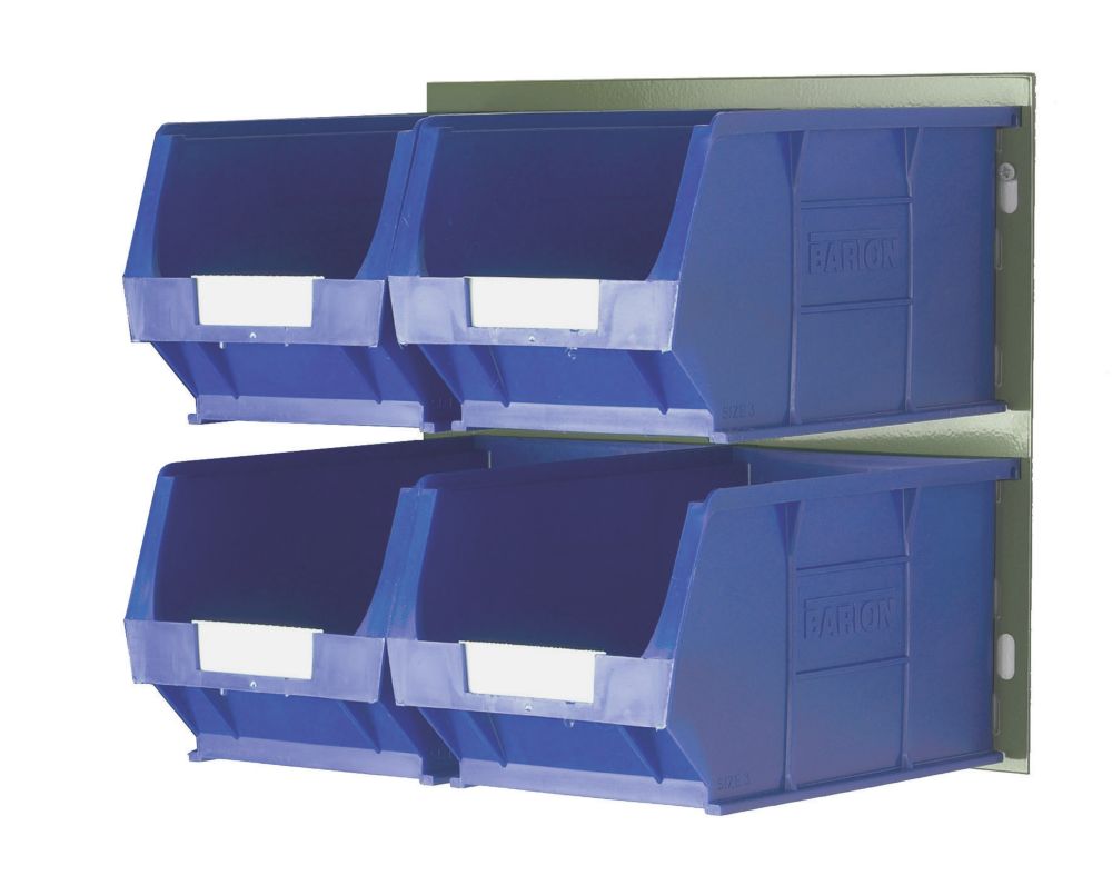Barton TC4 4 PC Single-Sided Storage Bin Kit 457mm x 300mm — Screwfix EU