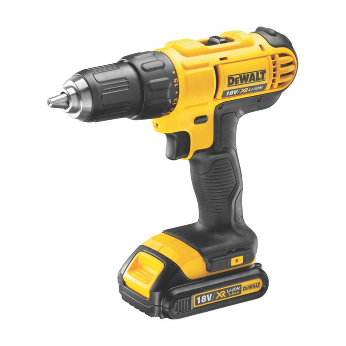 DeWalt - Taladro atornillador inalámbrico DCD771S2-QW de 18 V, 2 baterías XR de iones de litio de 1,5 Ah