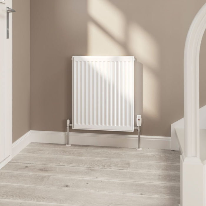 Radiateur eau chaude à double panneau plus Flomasta type 21 600 x 400mm blanc