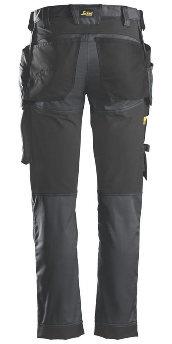 Pantalon de travail extensible AllroundWork Snickers, gris et noir, taille 44, longueur 81 cm