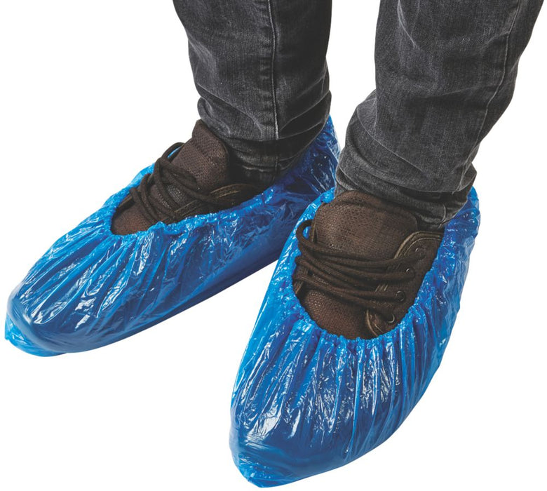 Cubrezapatos desechables, azul, talla única, pack de 100