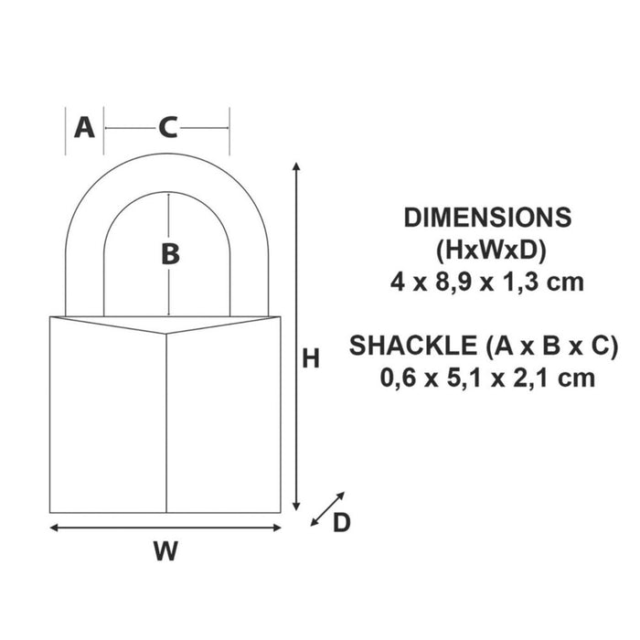 Master Lock 9140EURDLH  Aluminium  Weatherproof Long Shackle  Padlock  40mm