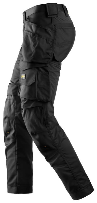 Pantalon extensible Snickers AllroundWork noir, tour de taille 35", longueur de jambe 32", 1 paire