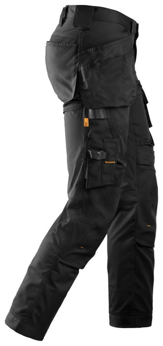 Pantalon extensible Snickers AllroundWork noir, tour de taille 35", longueur de jambe 32", 1 paire