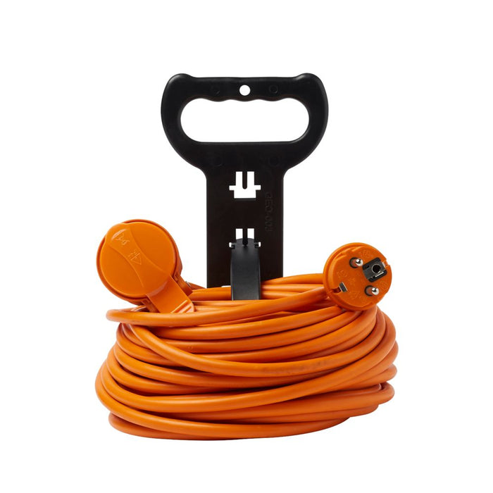 16A 1-Gang Unswitched  Extension Lead with Valve Orange 40m