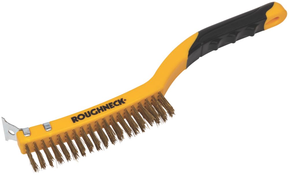 Roughneck - Cepillo de alambre de latón y agarre cómodo