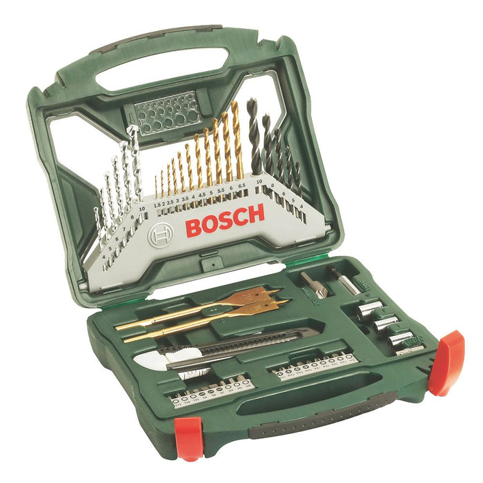 Bosch, brocas y puntas de destornillador variadas con vástago hexagonal y recto, juego de 50 piezas