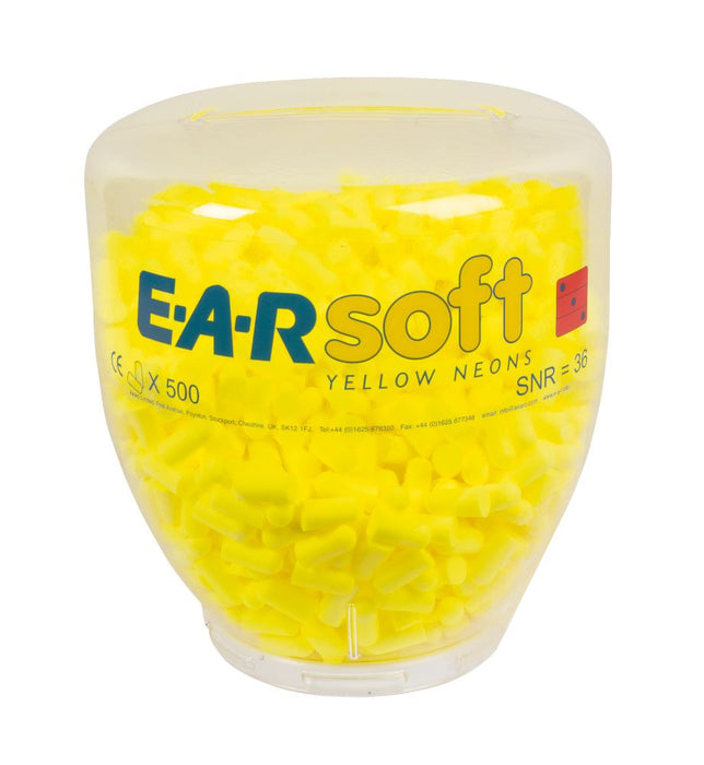 Réservoir de recharge de bouchons d'oreille 36dB 3M EAR Soft Neons 500 paires