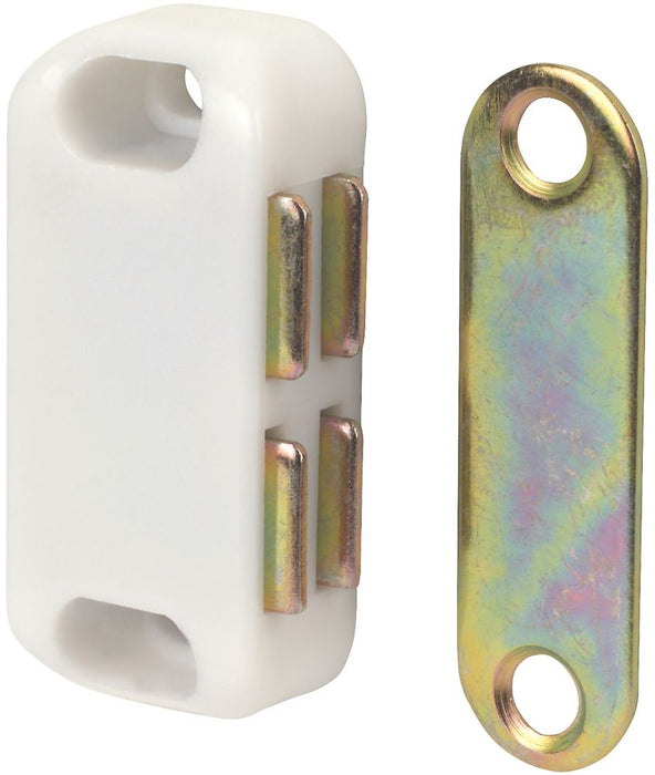 Cierres magnéticos para armario, blanco, 42 mm × 20 mm, pack de 10