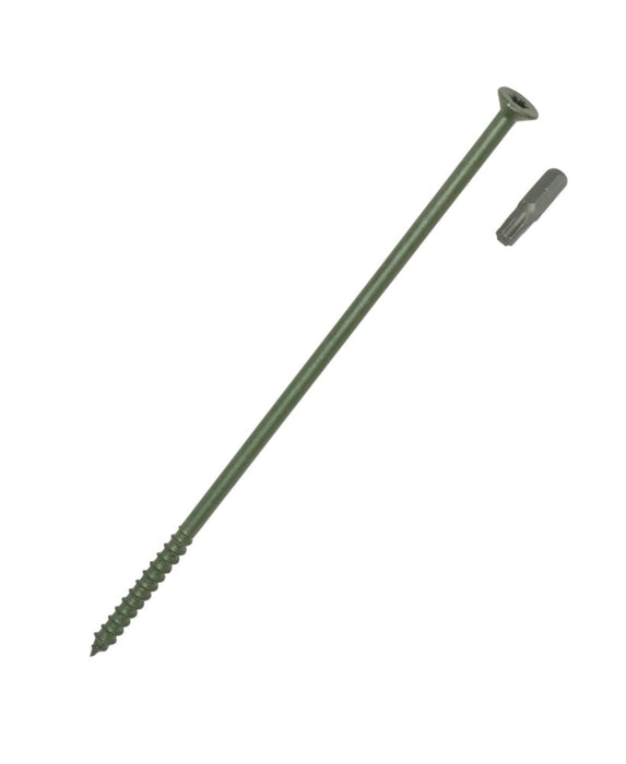Tornillos para viga de rosca cortante TX de cabeza con doble avellanado Timber-Tite, 6,5 × 250 mm, pack de 10
