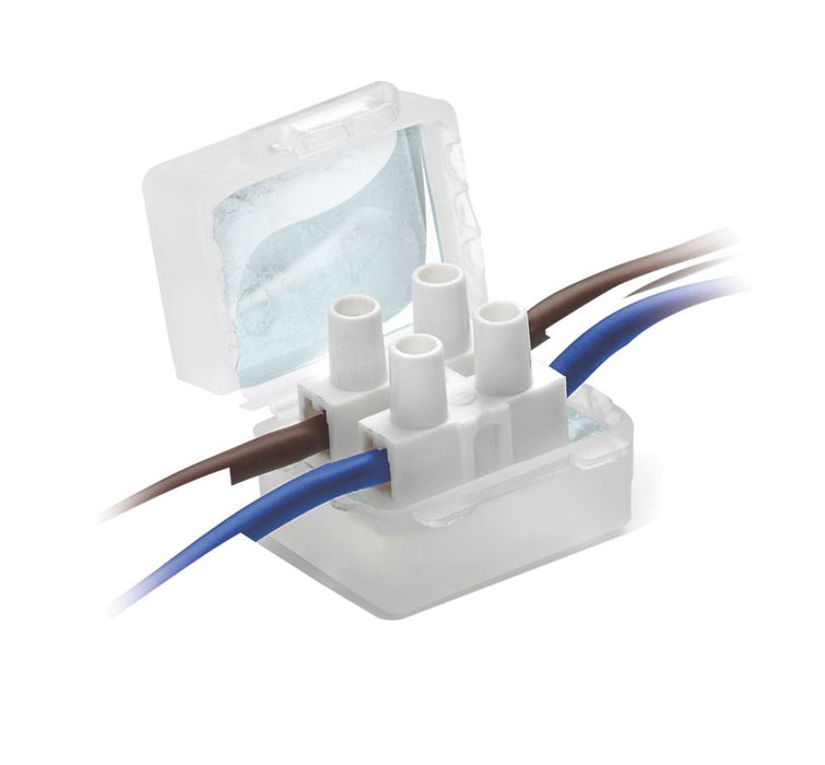 Raytech - Pack de 4 cubiertas de gel transparentes para miniconectores IPX8 de 2 polos y 2 entradas