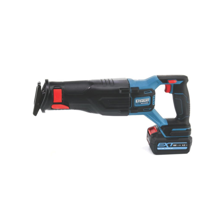 Erbauer ERS18-Li 18V 1 x 4.0Ah Li-Ion EXT Brushless Cordless Reciprocating Saw