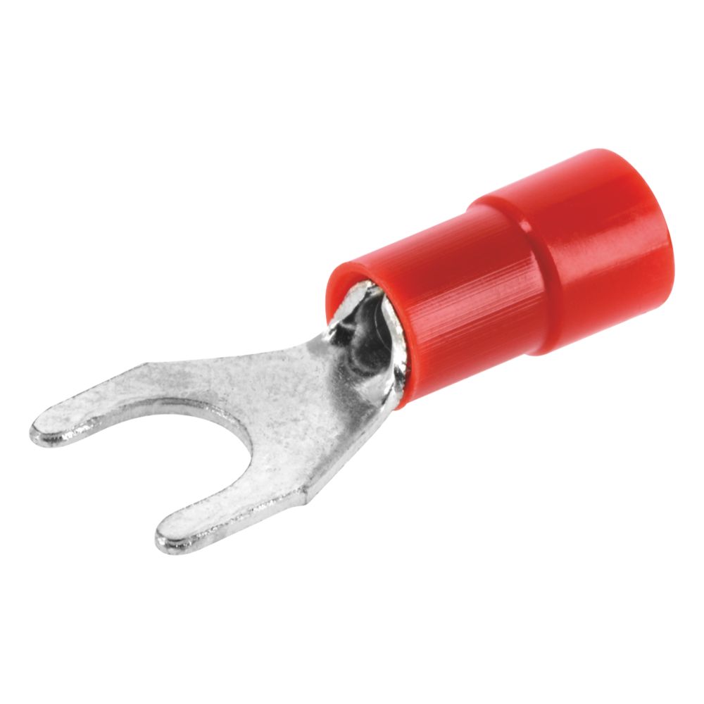Klauke Insulated Red 8mm Ring Fork Crimp Terminals 100 Pack — Screwfix EU