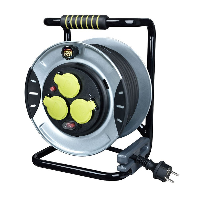 16A 3-Gang 25m  Open Reel with Anti-Twist 230V