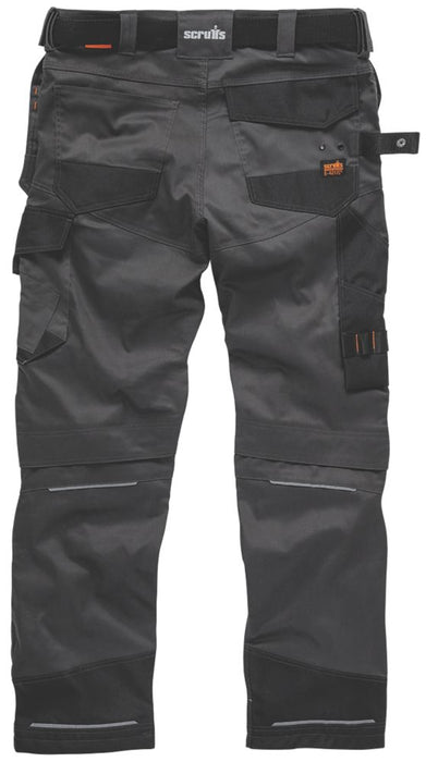 Scruffs Pro Flex Holster, pantalón de trabajo, grafito (cintura 36", largo 34")