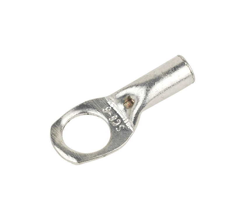 Terminal tubular de cobre con anillo metálico no aislado, 8 mm, pack de 10
