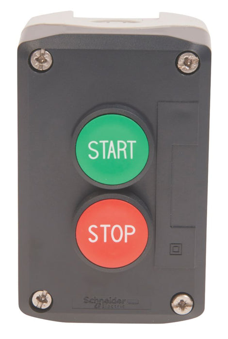 Station de commande complète à bouton-poussoir encastré Schneider Electric XALD215 bipolaire NO/NF
