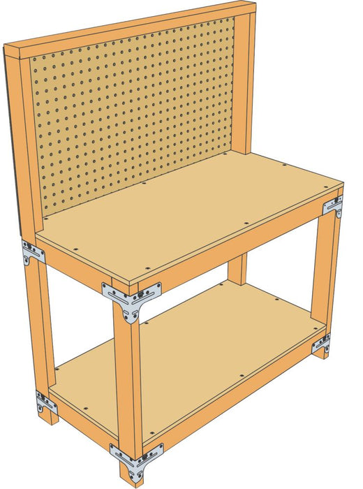 Kit para mesa de trabajo de acero galvanizado metálico de Simpson Strong-Tie
