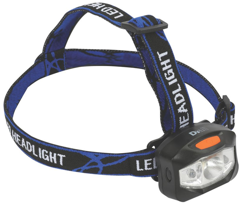 Diall   LED Head Torch Black 120lm