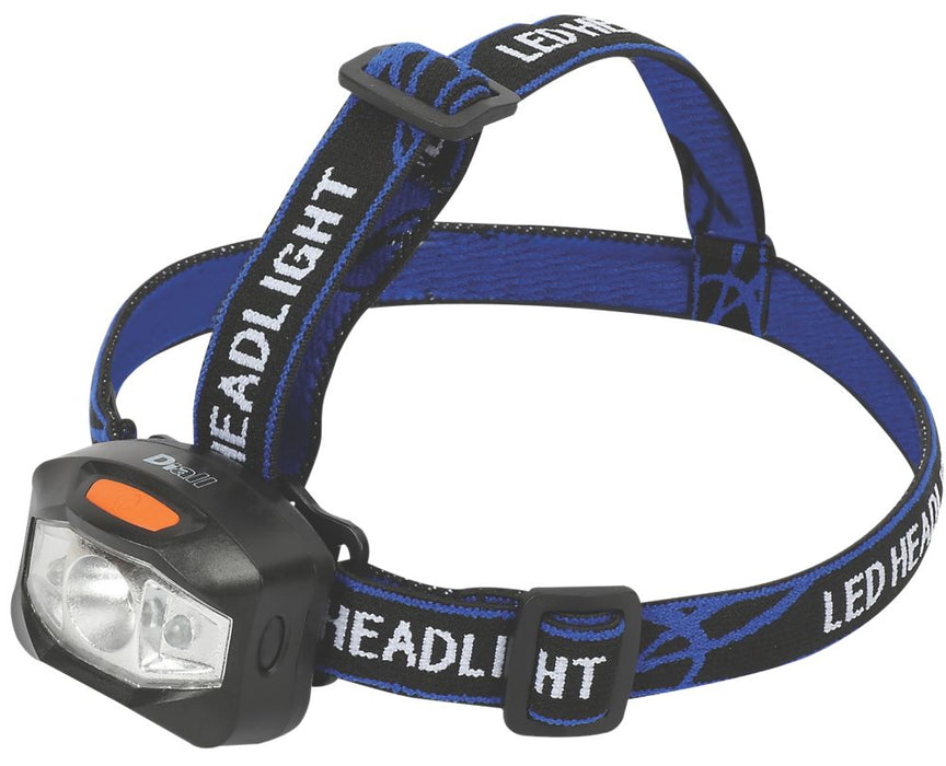 Diall   LED Head Torch Black 120lm