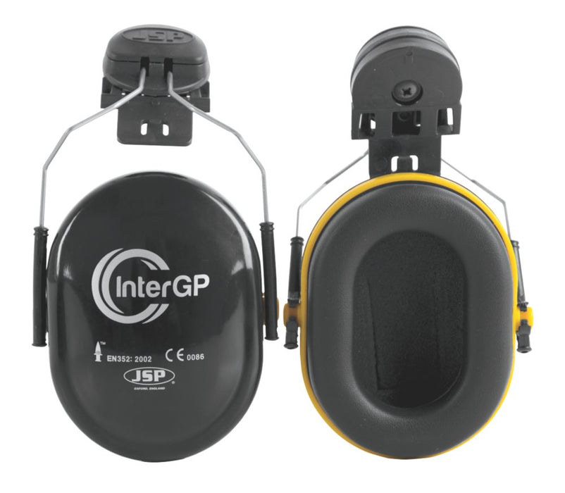 Casque antibruit à monter sur casque de sécurité JSP InterGP noir/jaune