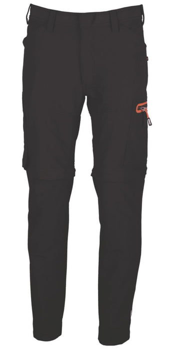 Herock Tornado, pantalón con pernera desmontable de cremallera, negro (cintura 36", largo 32")