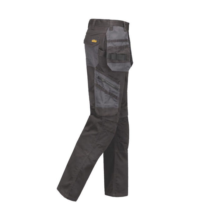 Site Coppell, pantalón con bolsillos de pistolera, negro/gris, talla 50, largo 81 cm