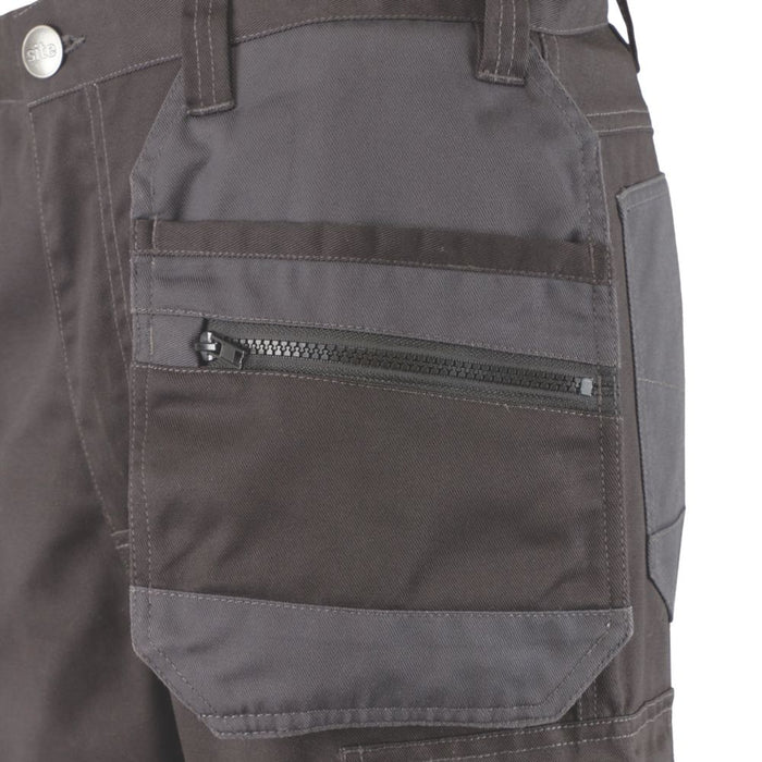 Site Coppell, pantalón con bolsillos de pistolera, negro/gris, talla 50, largo 81 cm