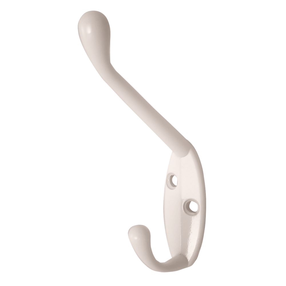 Smith & Locke Hat & Coat Hook White 90mm — Screwfix EU