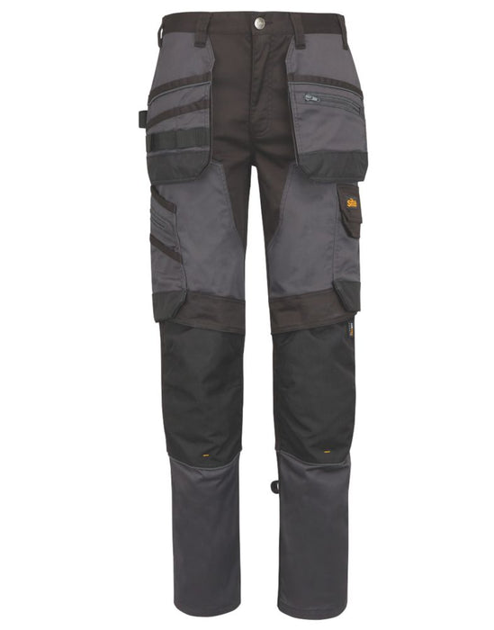 Site Bolden, pantalón elástico con bolsillo de pistolera, gris/negro, talla 40, largo 81 cm