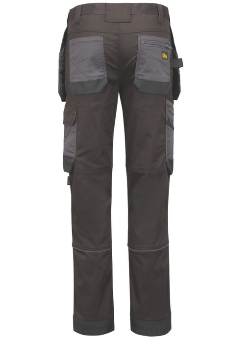 Pantalon de travail extensible à poches Bolden Site, gris et noir, taille 40, longueur 81 cm