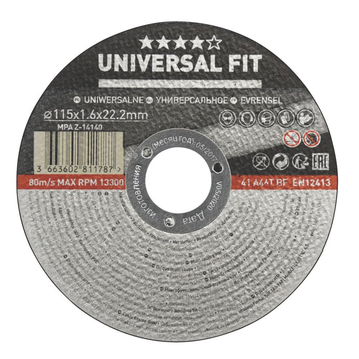 Multi-Material Cutting Disc 4 12" (115mm) x 1.6 x 22.2mm