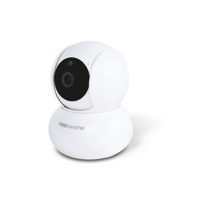 Rotating Security Camera Rounding SCS Sentinel 12V Power Supply White Wired 1080p Indoor Round Rotating ...