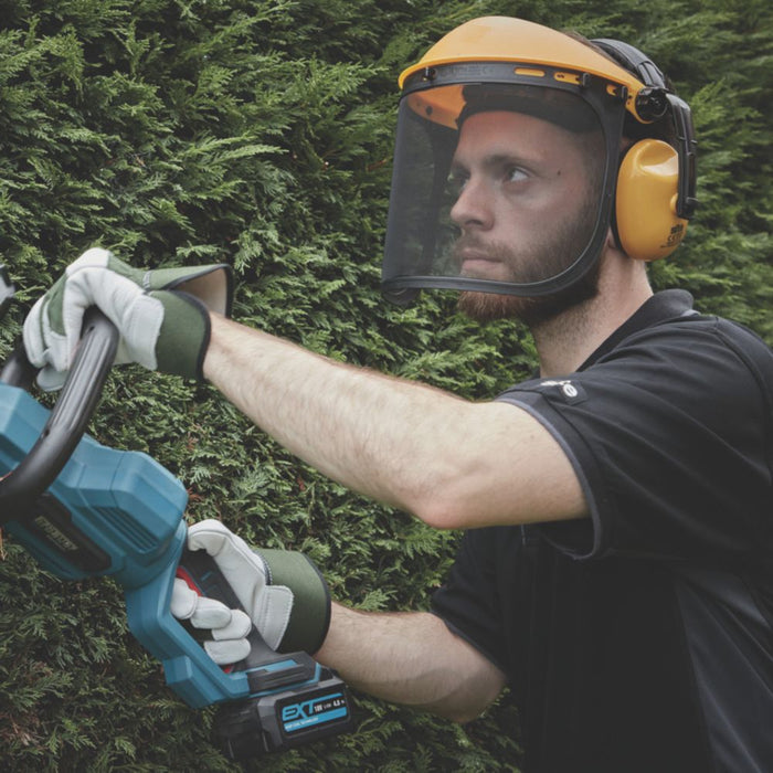 Site  Browguard with Ear Defenders Yellow