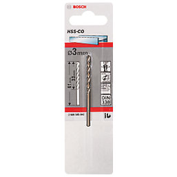 Bosch Twist Cobalt 2608585842 Straight Shank HSS Drill Bit 3 x 61mm