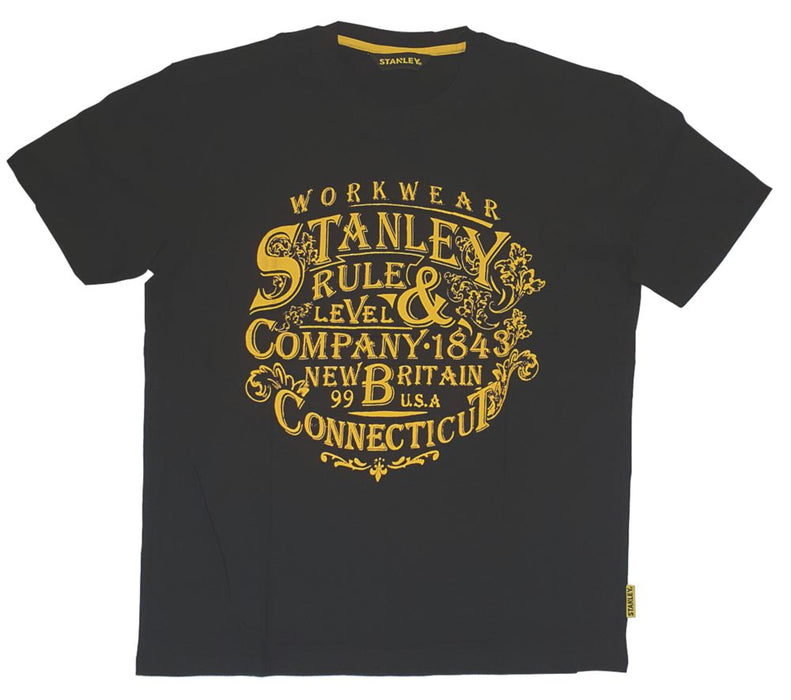 Stanley Benton Short Sleeve T-Shirts 1 x Black, 1 x Blue & 1 x Grey Large 45" Chest 3 Piece Set